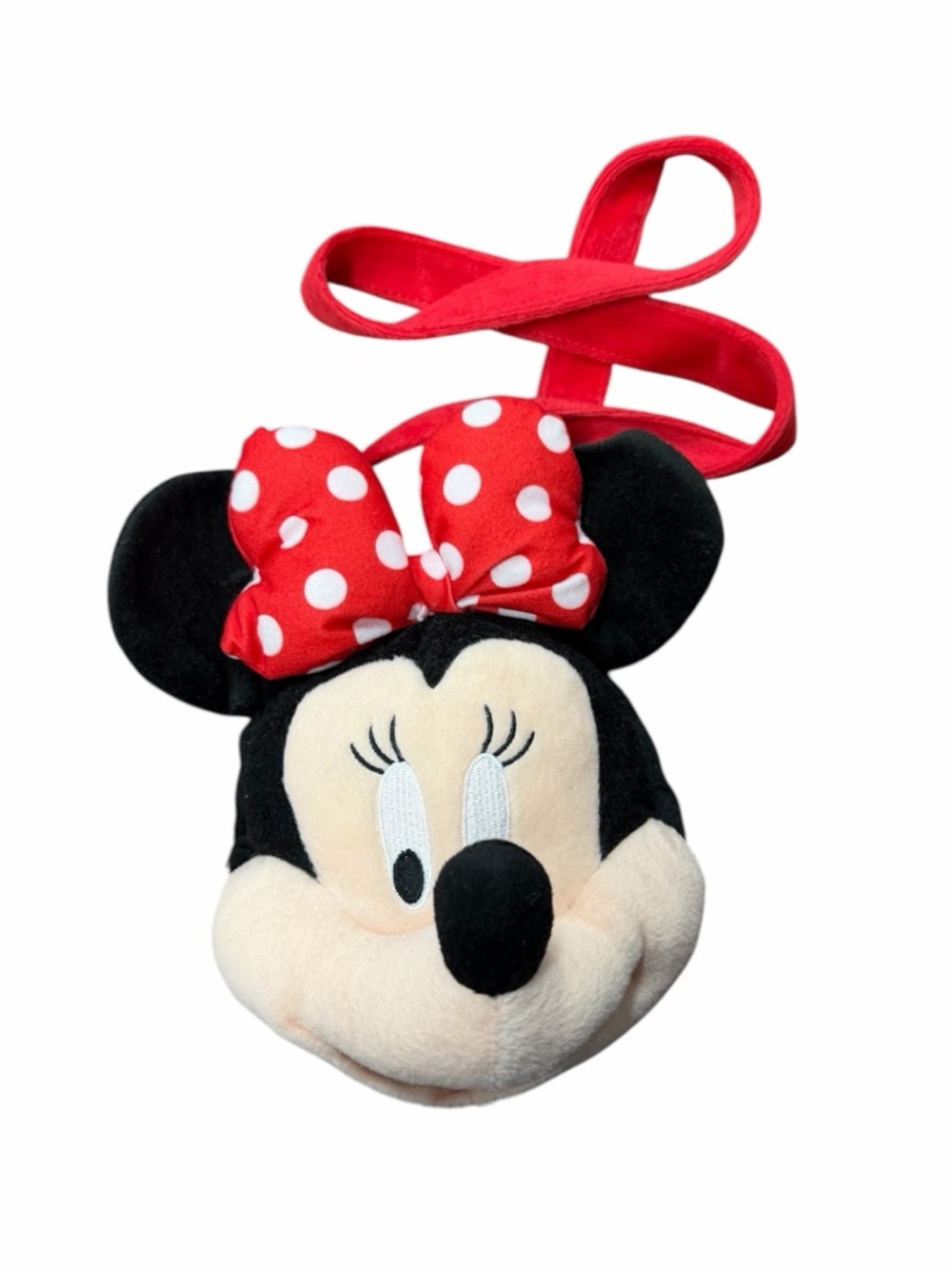 Disney Minnie Mouse Plush Crossbody Bag - Red, Black, Cream
